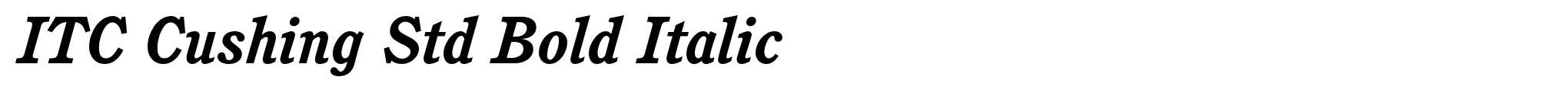 ITC Cushing Std Bold Italic image